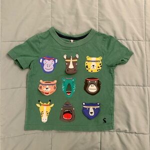Joules Green Kids Animal Print T-Shirt